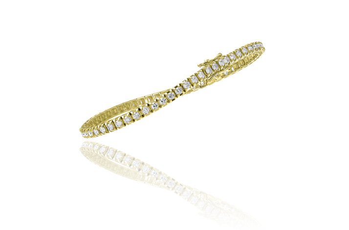 Tennisarmb�nd Modern 18kt gulguld - Hvide brillianter TW-VS