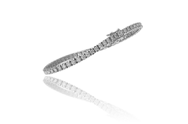 Tennisarmb�nd Modern 18kt hvidguld - Hvide brillianter TW-VS