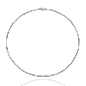 Tennishalskde Modern 18kt hvidguld - Hvide brillianter TW-VS