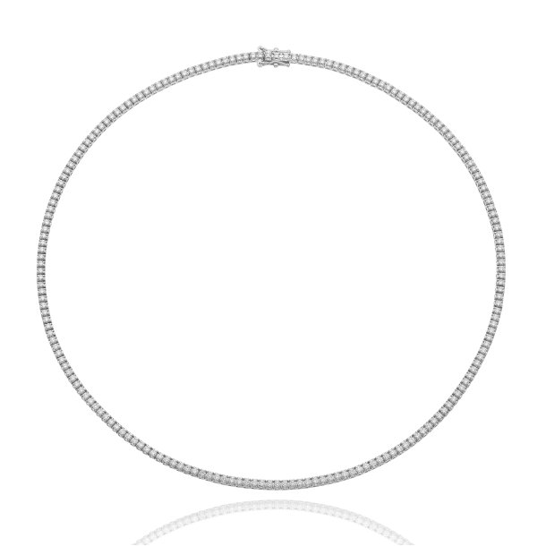 Tennishalskde Modern 18kt hvidguld - Hvide brillianter TW-VS