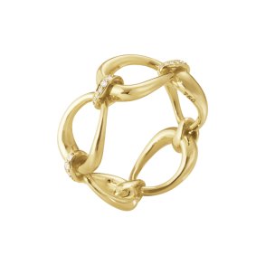 Offspring ring med diamanter, 18 kt. YG