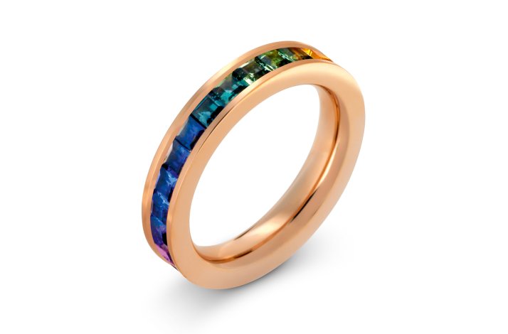 Rainbow Sapphire ring - smal