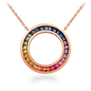 Rainbow Sapphire halskde