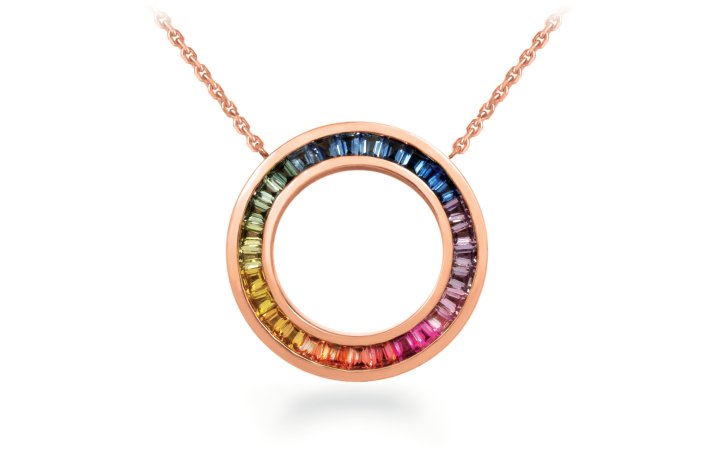 Rainbow Sapphire halsk�de